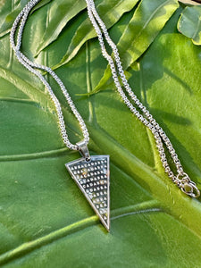 Abracadabra Necklace, Magic Incantation Wicca Pendant, Silver Wiccan Wicca Triangle | Metaphysical, Esoteric, Alchemy Jewelry by Mayan Rose