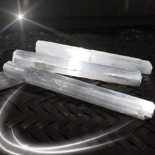 Load image into Gallery viewer, SELENITE Wand 4 inches, Magic Fairy Wands, Healing Sticks (Grade A Natural) Tumbled Polished Gemstone for Yoga, Meditation, Reiki, Wicca,