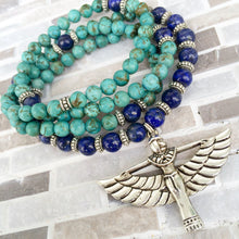 Load image into Gallery viewer, Lapis Lazuli & Turquoise Howlite 108 Mala Beads