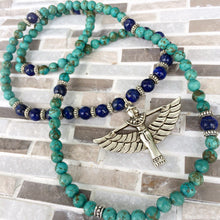 Load image into Gallery viewer, Lapis Lazuli & Turquoise Howlite 108 Mala Beads