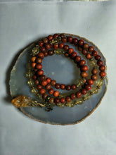 Load image into Gallery viewer, Citrine & Redwood 108 Mala Beads