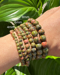 Unakite Bracelet - 4mm, 6mm & 8mm