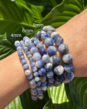 Load image into Gallery viewer, Sodalite Bracelet - 4mm, 6mm &amp; 8mm