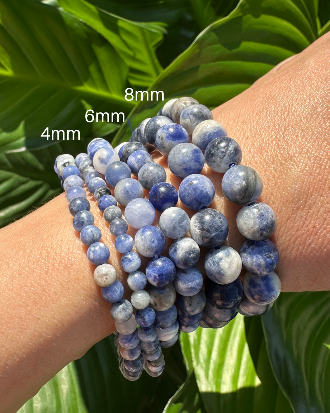 Sodalite Bracelet - 4mm, 6mm & 8mm