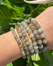 Load image into Gallery viewer, Labradorite Bracelet - 4mm, 6mm &amp; 8mm