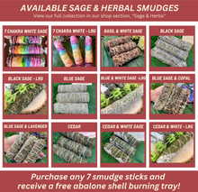 Load image into Gallery viewer, Large 7 Chakra White Sage Smudge Bundle