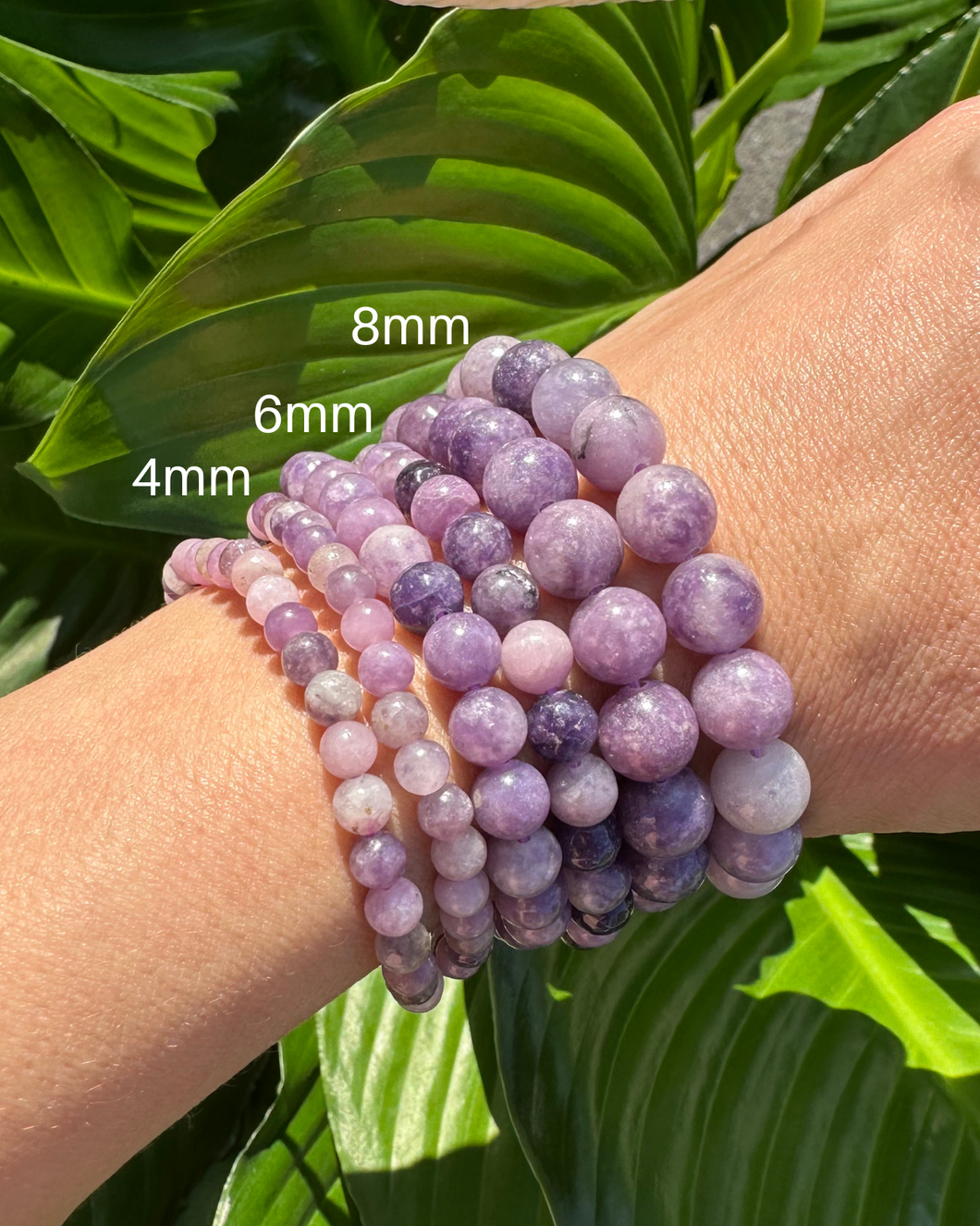 Lepidolite Bracelet - 4mm, 6mm & 8mm