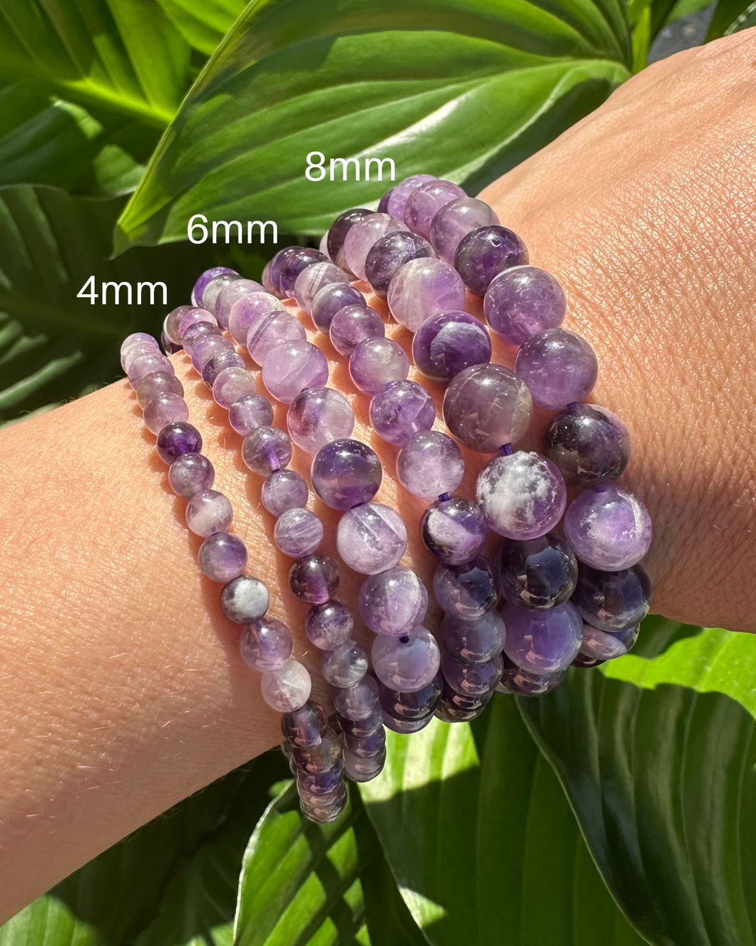 Amethyst Bracelet - 4mm, 6mm & 8mm