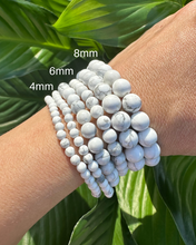 Load image into Gallery viewer, Howlite Bracelet - 4mm, 6mm &amp; 8mm