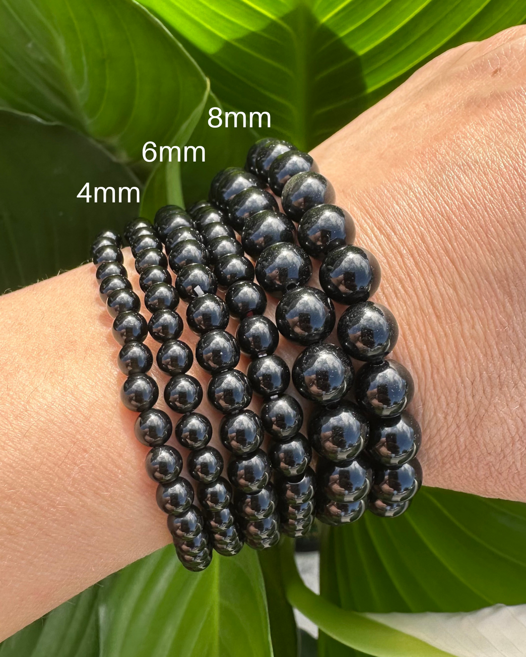 Obsidian Bracelet - 4mm, 6mm & 8mm