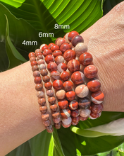 Load image into Gallery viewer, Red Jasper Bracelet- 4mm, 6mm &amp; 8mm