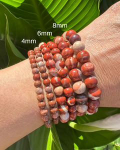 Red Jasper Bracelet- 4mm, 6mm & 8mm