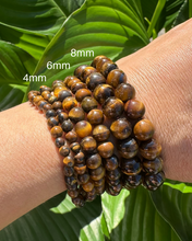 Load image into Gallery viewer, Tiger Eye Bracelet - 4mm, 6mm &amp; 8mm