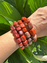 Load image into Gallery viewer, Red Jasper Tumbled Bracelet