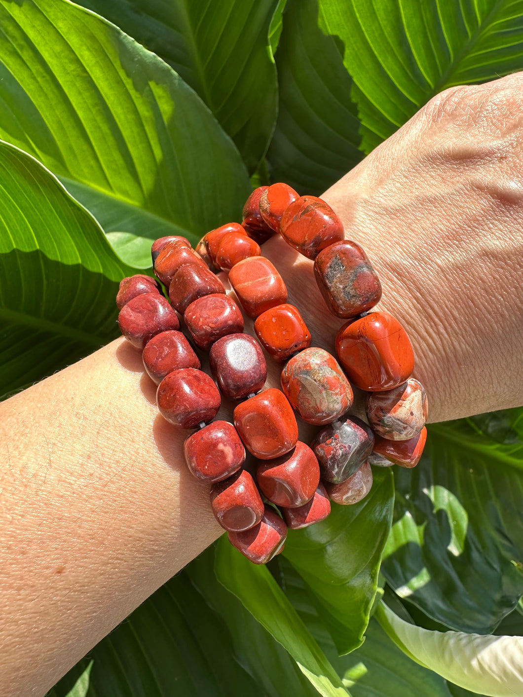 Red Jasper Tumbled Bracelet