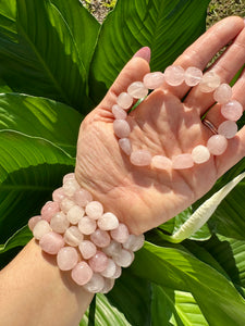 Rose Quartz Tumbled Bracelet