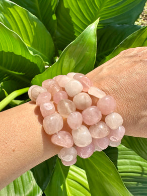 Rose Quartz Tumbled Bracelet