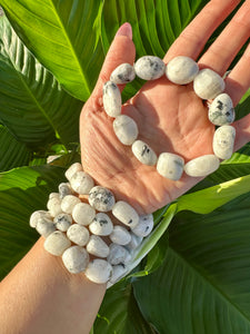 Rainbow Moonstone Tumbled Bracelet