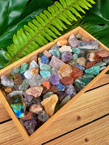 Mystery Bag of Assorted Crystals, Natural Raw Gemstones, Wholesale Rough Crystal Lot in Ounces, Pounds. Quartz, Agates, Jaspers & more!