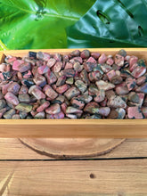 Load image into Gallery viewer, Wholesale Tumbled Rhodonite by the Pound, Bulk Lot of Polished Rhodonite, Pink &amp; Black Crystals