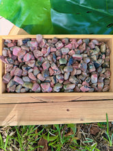 Load image into Gallery viewer, Wholesale Tumbled Rhodonite by the Pound, Bulk Lot of Polished Rhodonite, Pink &amp; Black Crystals