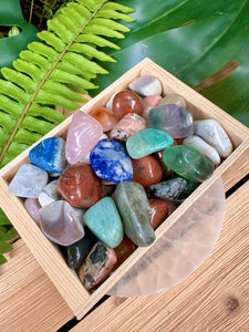 Assorted Tumbled Crystals, Wholesale Polished Crystal Lot, Bulk Natural Rocks & Stones, Mixed Tumbled Gemstones. Choose pounds lbs. or oz.