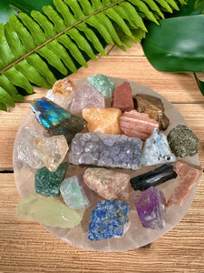 Mystery Bag of Assorted Crystals, Natural Raw Gemstones, Wholesale Rough Crystal Lot in Ounces, Pounds. Quartz, Agates, Jaspers & more!