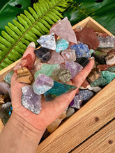 Load image into Gallery viewer, Mystery Bag of Assorted Crystals, Natural Raw Gemstones, Wholesale Rough Crystal Lot in Ounces, Pounds. Quartz, Agates, Jaspers &amp; more!