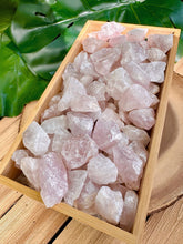 Load image into Gallery viewer, Wholesale Rose Quartz Crystals, Bulk Rough Rose Quartz Crystal Lot by Ounces or Pound, Natural Raw Pink Gemstones. 4oz, 8oz, 1lb, 2lbs, 5lbs