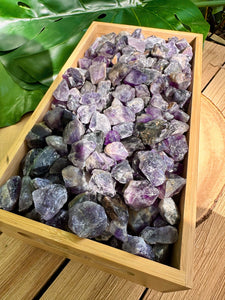 Wholesale Amethyst Crystals, Bulk Rough Crystal Lot by Ounces or Pound, Natural Deep Purple Amethyst Gemstones. 4oz, 8oz, 1lb, 2lbs