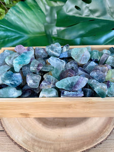 Wholesale Fluorite Crystals, Bulk Rough Crystal Lot by Ounces or Pound, Natural Purple Green Rainbow Fluorite Gemstones. 4oz, 8oz, 1lb, 2lbs