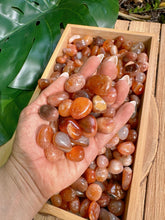 Load image into Gallery viewer, Wholesale Polished Carnelian Crystals, Orange Agate Tumbled Carnelian Gemstones by the Ounces, Pound,Bulk Lot