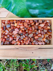 Wholesale Polished Carnelian Crystals, Orange Agate Tumbled Carnelian Gemstones by the Ounces, Pound,Bulk Lot