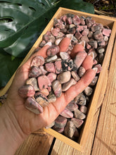 Load image into Gallery viewer, Wholesale Tumbled Rhodonite by the Pound, Bulk Lot of Polished Rhodonite, Pink &amp; Black Crystals