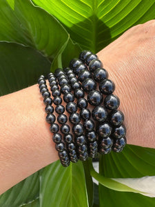 Obsidian Crystal Bracelet, 4mm, 6mm, 8mm Bead, Black Stone Stretch Bracelet, Premium Natural Gemstone Jewelry, Premium Grade, Wholesale Bulk