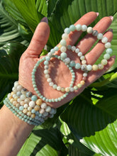 Load image into Gallery viewer, Amazonite Bracelet, 4mm, 6mm, 8mm Bead Stretch Bracelets, Premium Natural Gemstone Jewelry, Healing Crystal Amazonite Bracelet, Wholesale