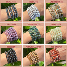 Load image into Gallery viewer, Dainty Crystal Bracelets, 4mm Mini Bead Stretch Bracelet - Choose from 25 Varieties, Premium Grade Natural Gemstone Crystal Bracelet