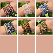 Load image into Gallery viewer, Premium Crystal Bracelets, 8mm Bead Stretch Bracelet - 24 Gemstone Varieties, 100% Natural Gemstone Crystal Beaded Bracelets