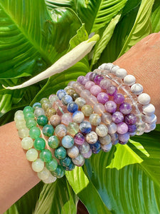 Premium Crystal Bracelets, 8mm Bead Stretch Bracelet - 24 Gemstone Varieties, 100% Natural Gemstone Crystal Beaded Bracelets