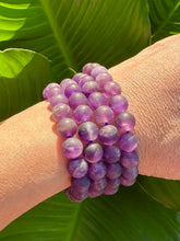 Load image into Gallery viewer, Amethyst Bracelet, Matte Purple Crystal Stretch Bracelet, Natural Healing 8mm Beaded Bracelet, Bracelets for Women, Men&#39;s Bracelet