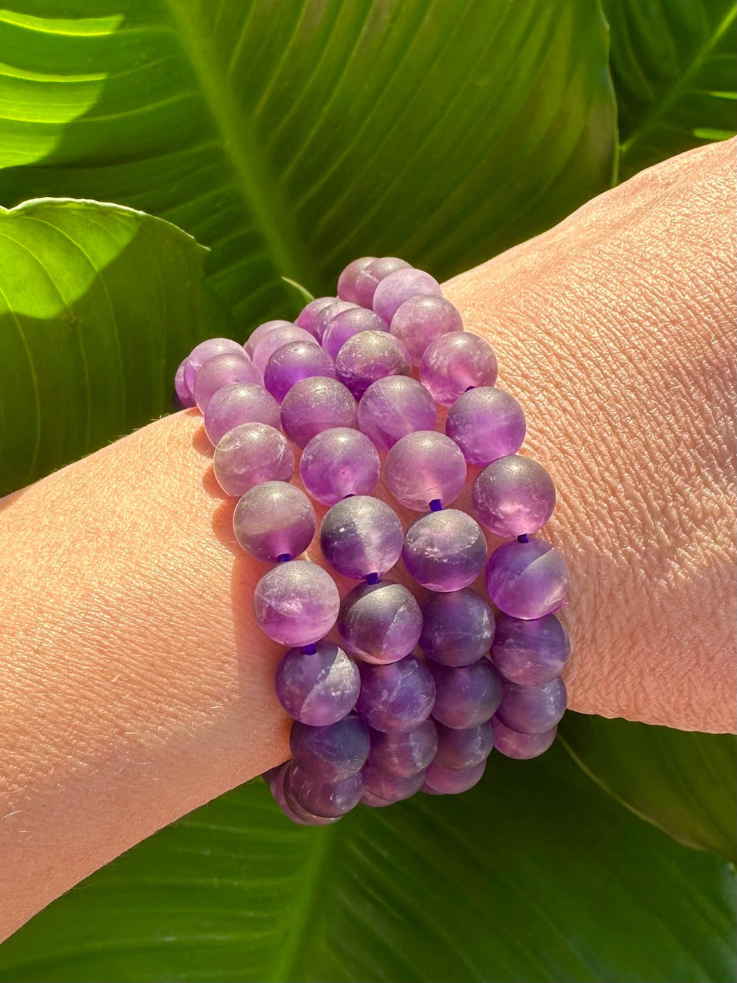 Amethyst Bracelet, Matte Purple Crystal Stretch Bracelet, Natural Healing 8mm Beaded Bracelet, Bracelets for Women, Men's Bracelet