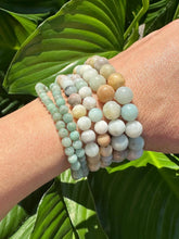 Load image into Gallery viewer, Amazonite Bracelet, 4mm, 6mm, 8mm Bead Stretch Bracelets, Premium Natural Gemstone Jewelry, Healing Crystal Amazonite Bracelet, Wholesale