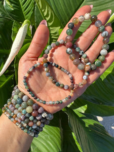 Fancy Jasper Crystal Bracelet, 4mm, 6mm, 8mm Bead Stretch Bracelets, Premium Natural Gemstone Jewelry, Healing Crystal Bracelet, Wholesale