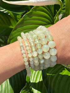 New Jade Bracelet, 4mm, 6mm, 8mm Bead Stretch Bracelets, Natural Gemstone Jewelry, Premium Grade Green Crystal Bracelet, Bulk Wholesale