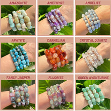 Load image into Gallery viewer, Tumbled Crystal Bracelets, Premium Grade Stretch Bracelet made with Various Authentic Stones, Natural Gemstone Beaded Bracelet