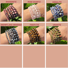 Load image into Gallery viewer, Dainty Crystal Bracelets, 4mm Mini Bead Stretch Bracelet - Choose from 25 Varieties, Premium Grade Natural Gemstone Crystal Bracelet