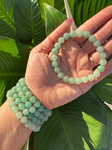 Green Aventurine Bracelet, Matte Crystal Stretch Bracelet, Natural Healing 8mm Beaded Bracelet, Bracelets for Women, Men's Bracelet, Gift