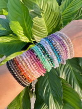 Load image into Gallery viewer, 4mm Crystal Bracelets with Faceted Beads, Tiny 4mm Bead Gemstone Crystal Stretch Bracelet, 100% Natural Authentic Grade A Crystal Jewelry