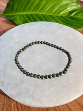 Load image into Gallery viewer, Dainty Pyrite Bracelet, Faceted 4mm Crystal Bracelet made with Natural Pyrite Beads, Authentic Gemstone Small Bead Bracelets