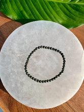 Load image into Gallery viewer, Dainty Pyrite Bracelet, Faceted 4mm Crystal Bracelet made with Natural Pyrite Beads, Authentic Gemstone Small Bead Bracelets